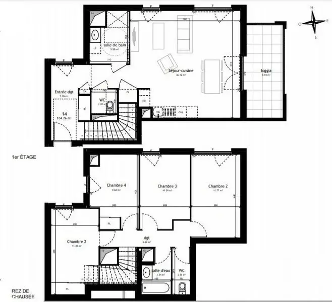 Vente appartement 5 pièces 104 m2