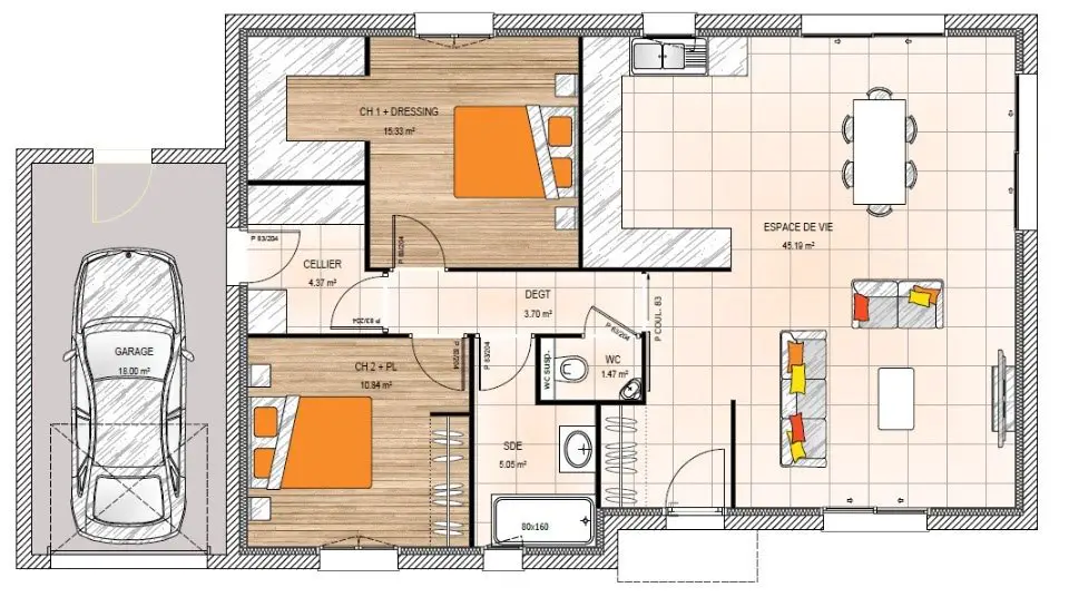 Vente maison 4 pièces 80 m2