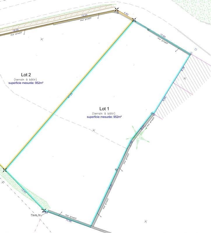 Vente terrain 952 m2