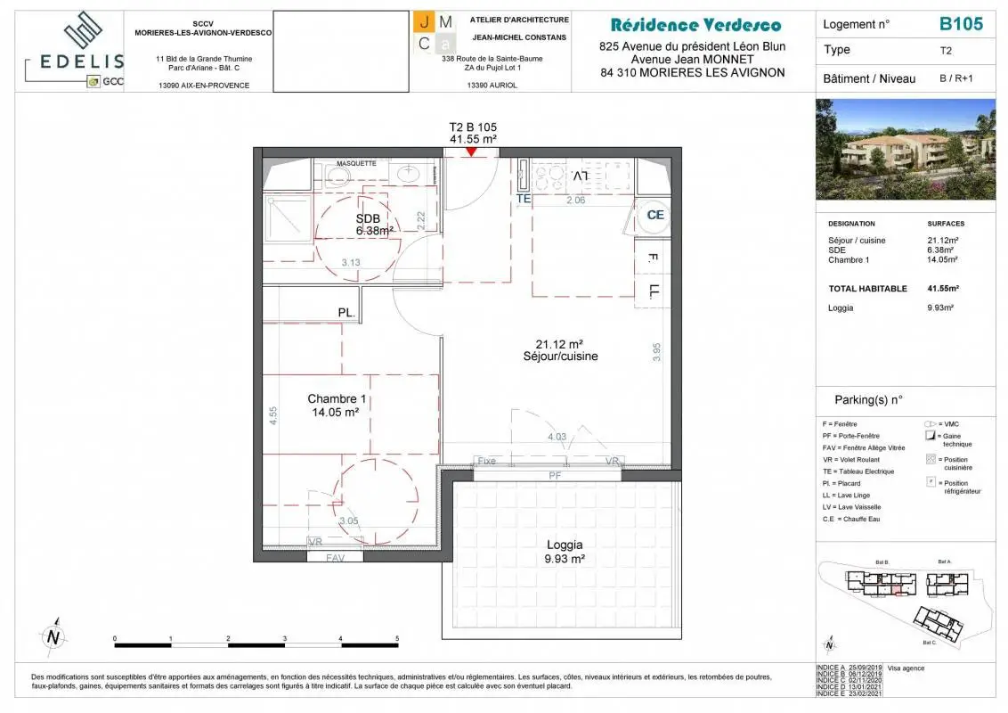 Vente appartement 2 pièces 41,55 m2