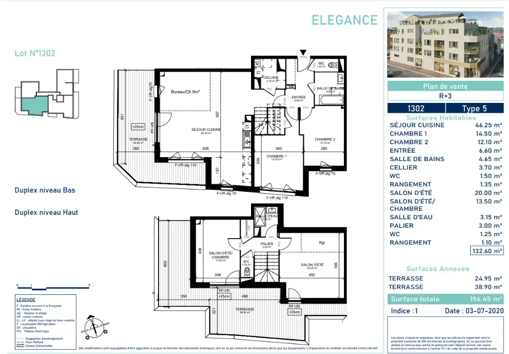 Vente appartement 5 pièces 130,3 m2