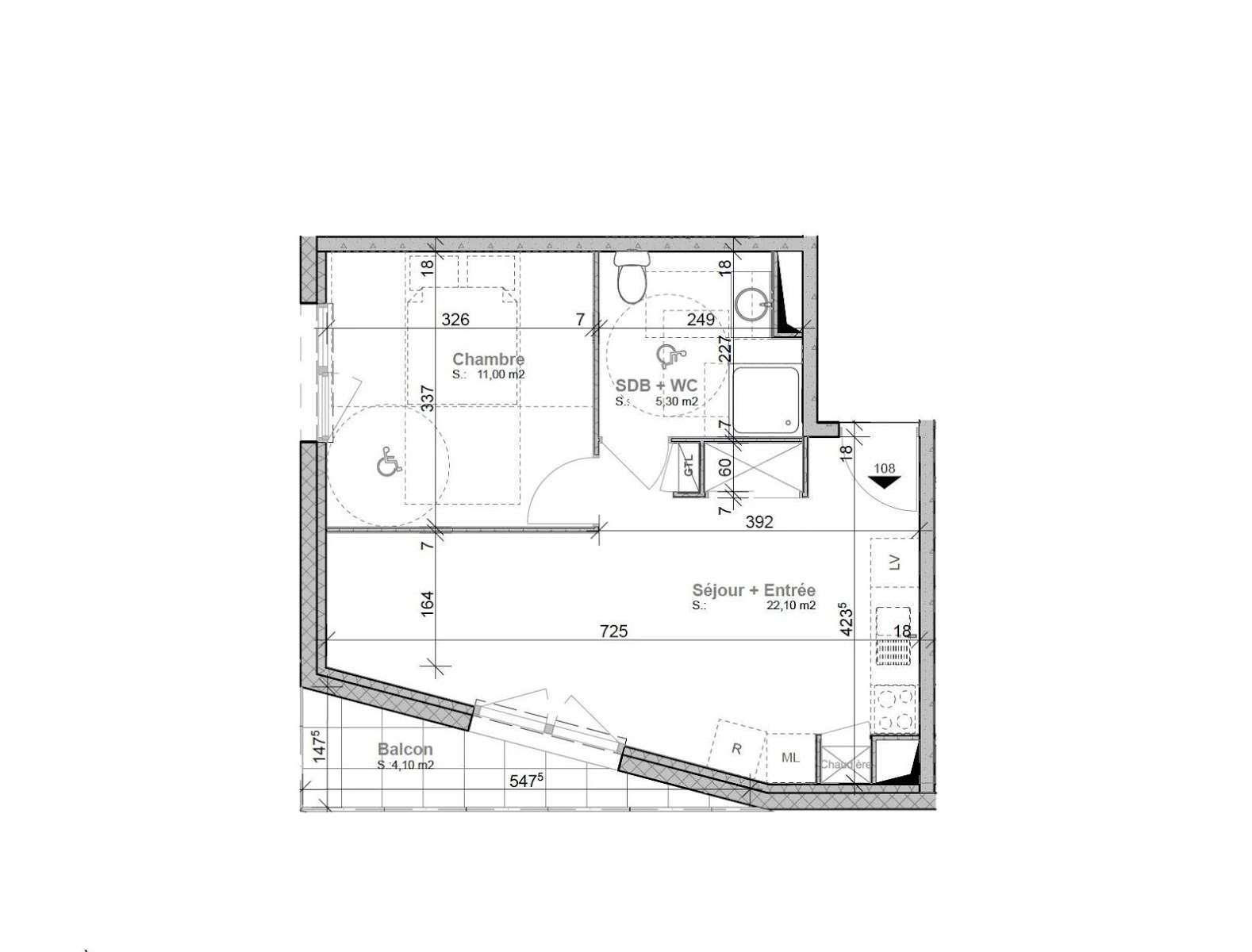 Vente appartement 2 pièces 38,4 m2