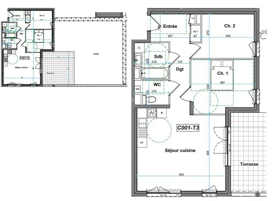 Vente appartement 3 pièces 64,67 m2