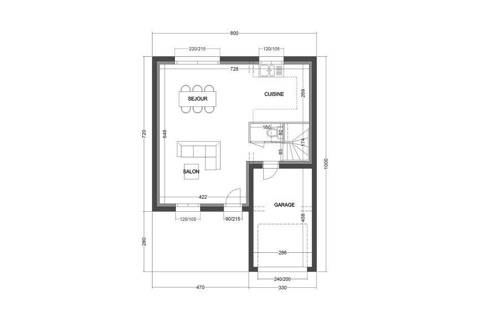 Vente maison 3 pièces 80 m2