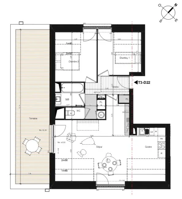 Vente appartement 3 pièces 69,56 m2