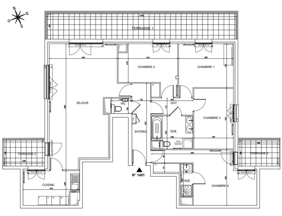 Vente appartement 5 pièces 126,47 m2