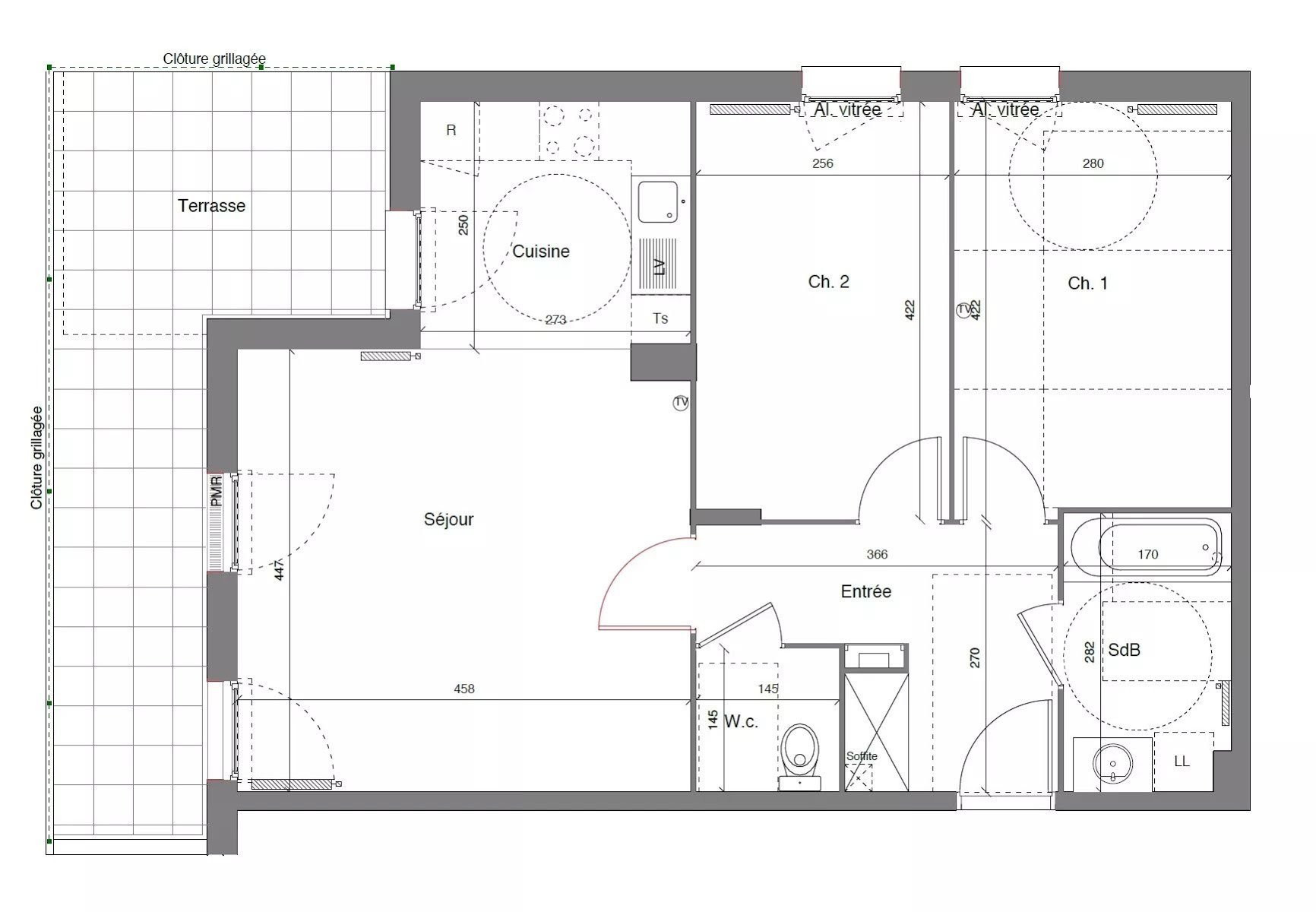 Vente appartement 3 pièces 65 m2