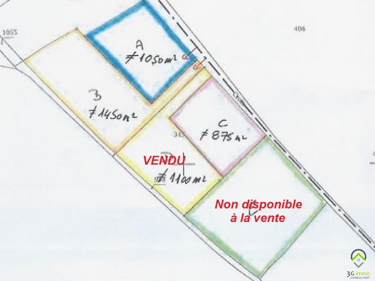 Vente terrain 1 050 m2