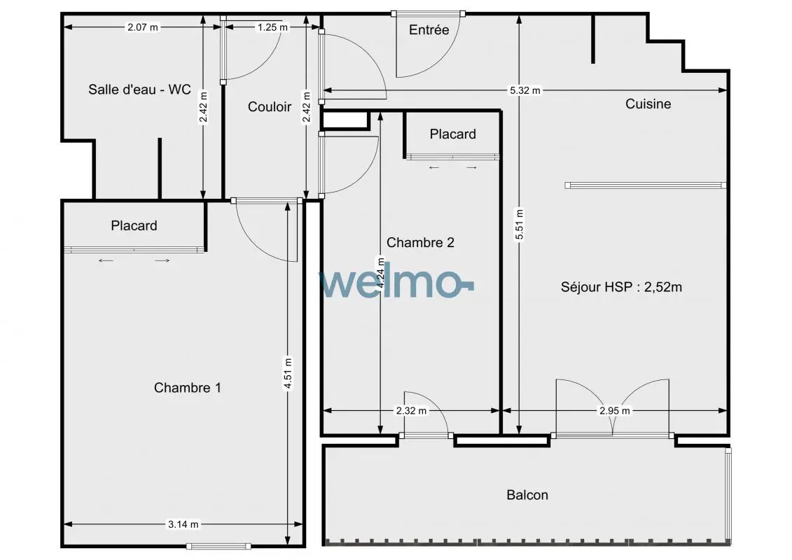 Vente appartement 2 pièces 50 m2