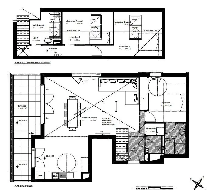 Vente appartement 4 pièces 115,07 m2