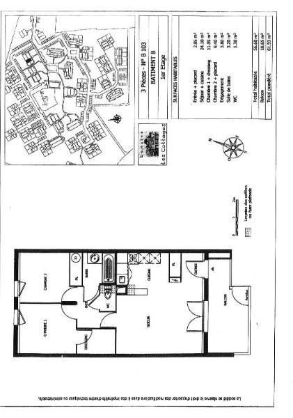 Location appartement 3 pièces 55 m2