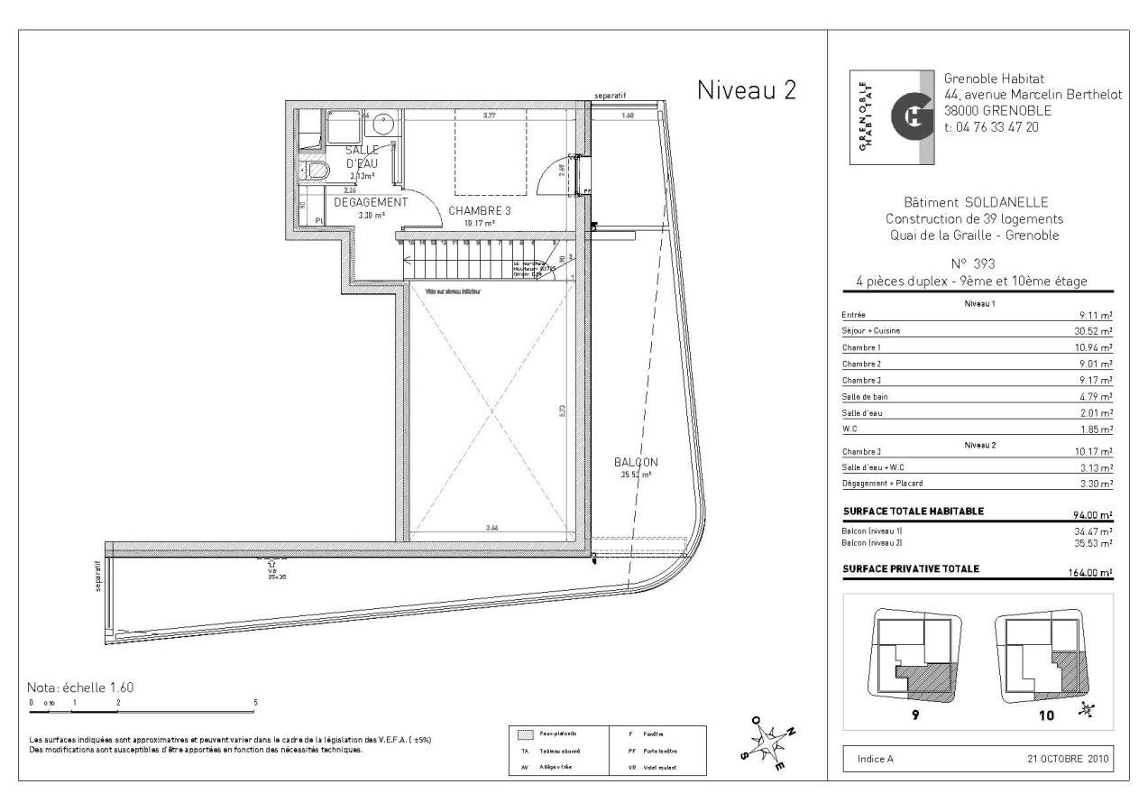 Location appartement 4 pièces 82 m2