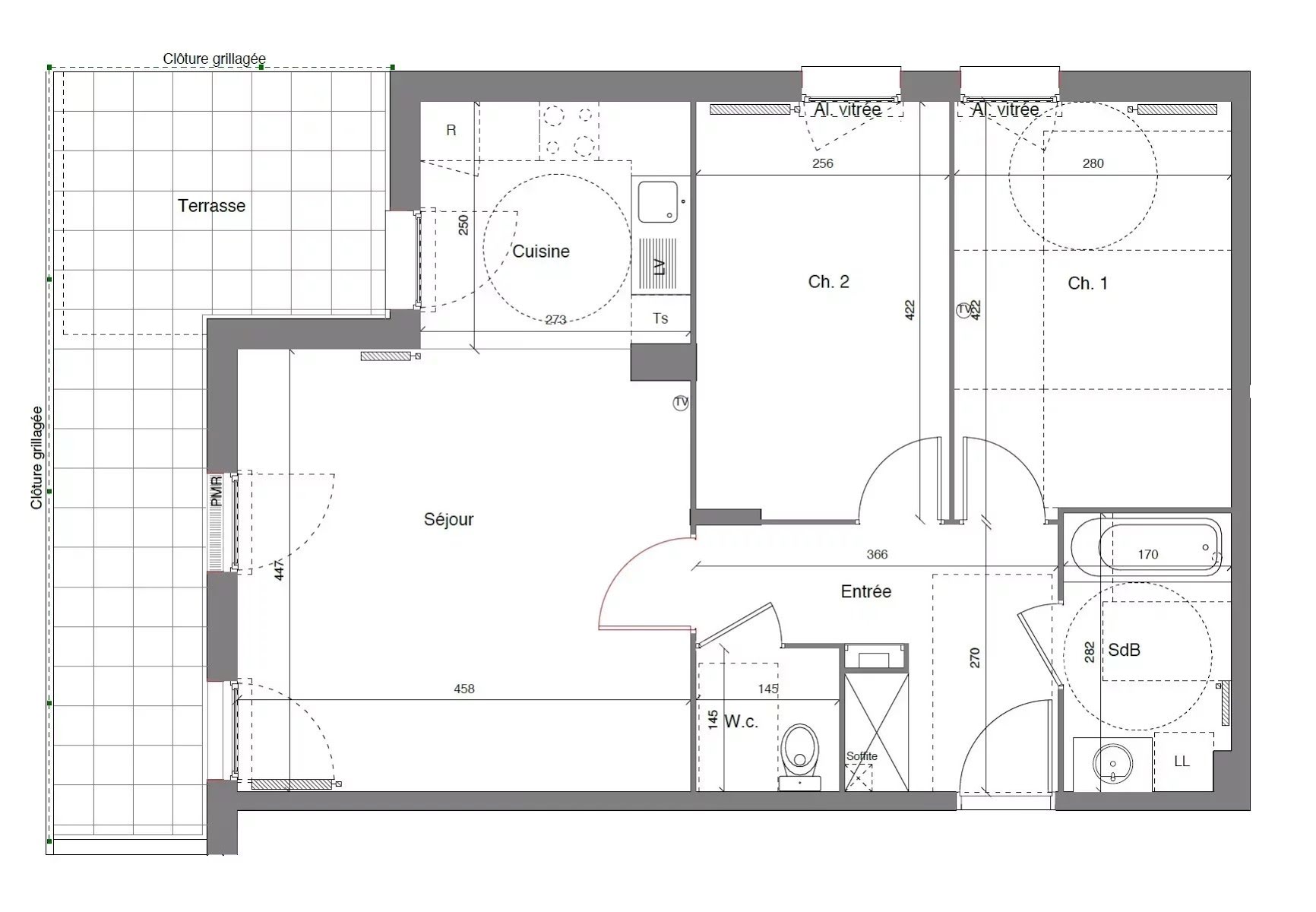 Vente appartement 3 pièces 65 m2