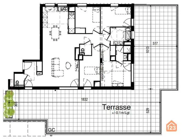 Vente appartement 5 pièces 106 m2