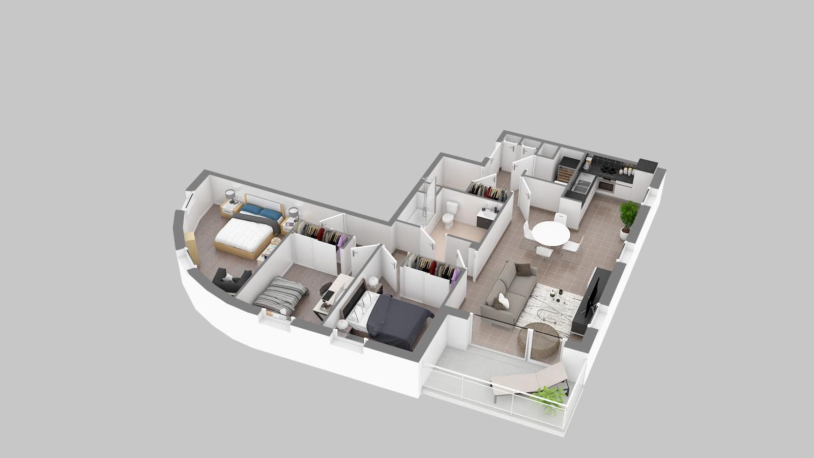 Location appartement 4 pièces 86 m2