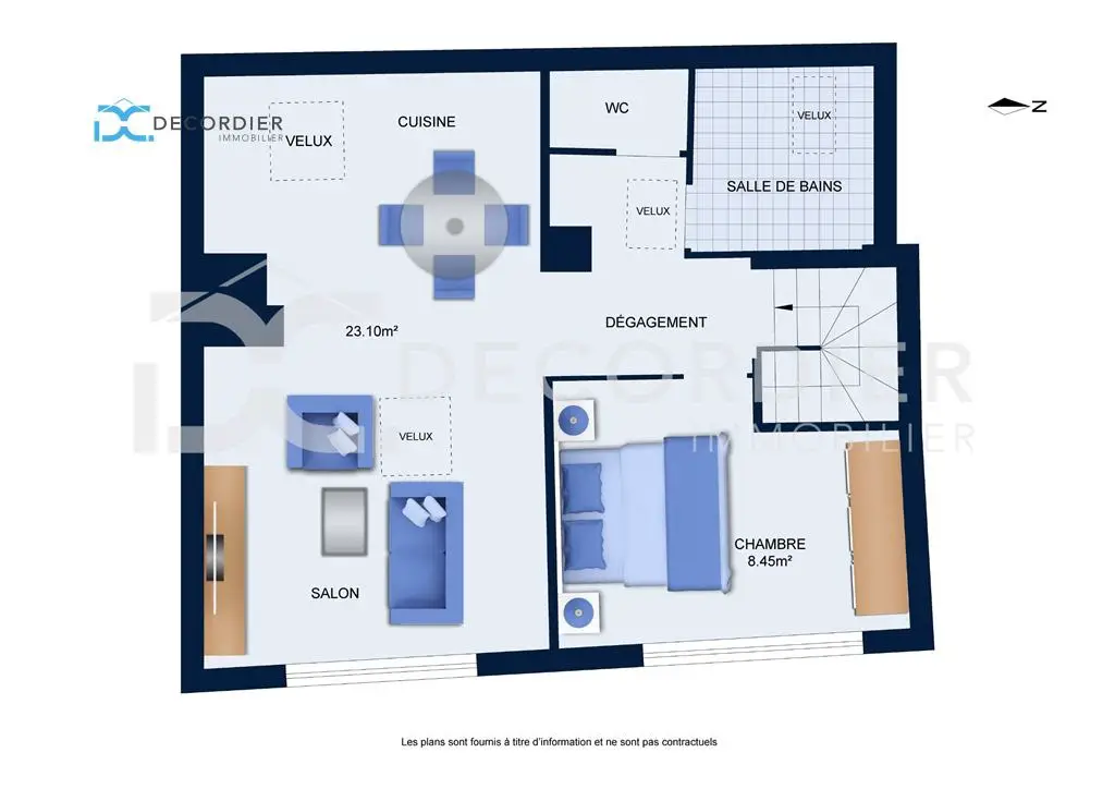 Vente appartement 2 pièces 44,53 m2