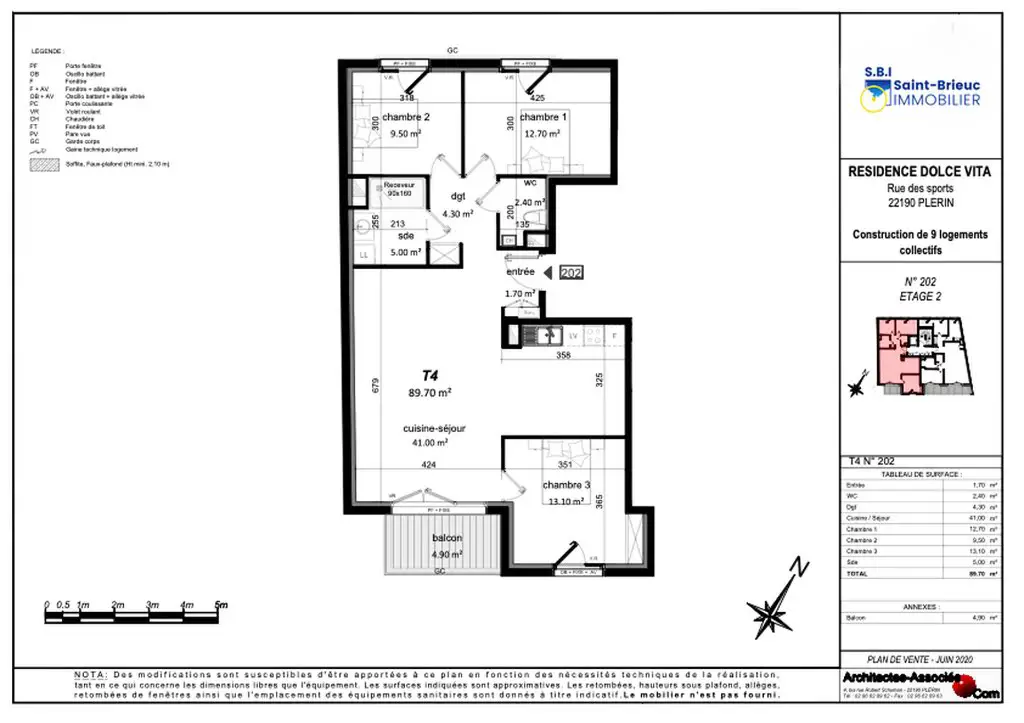 Vente appartement 4 pièces 89,7 m2