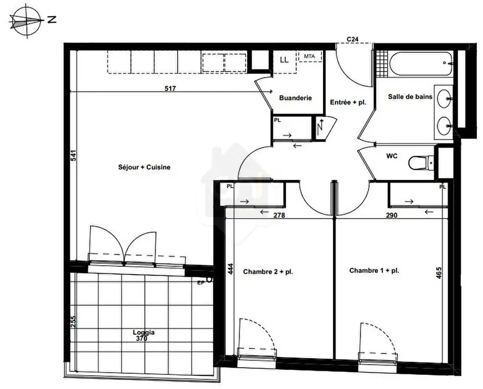 Vente appartement 3 pièces 65,18 m2