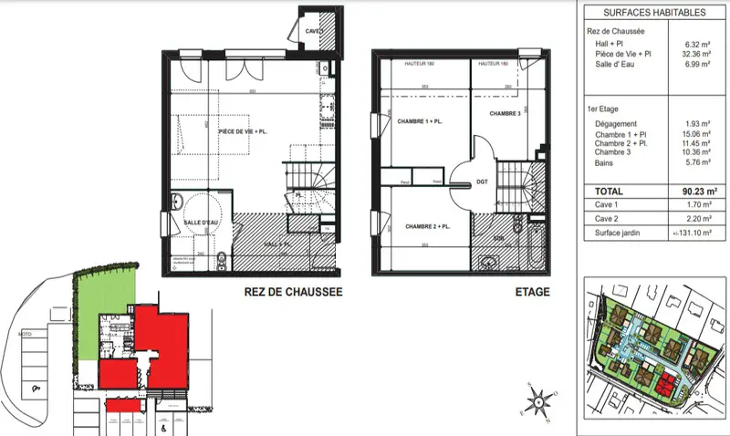Vente appartement 2 pièces 90 m2