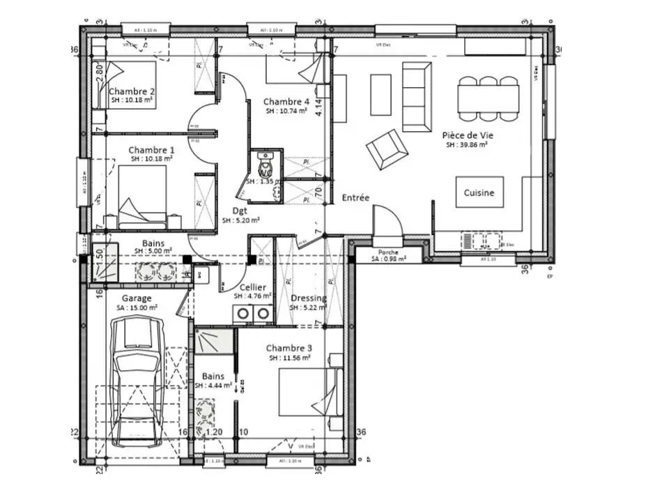 Vente maison 6 pièces 108 m2