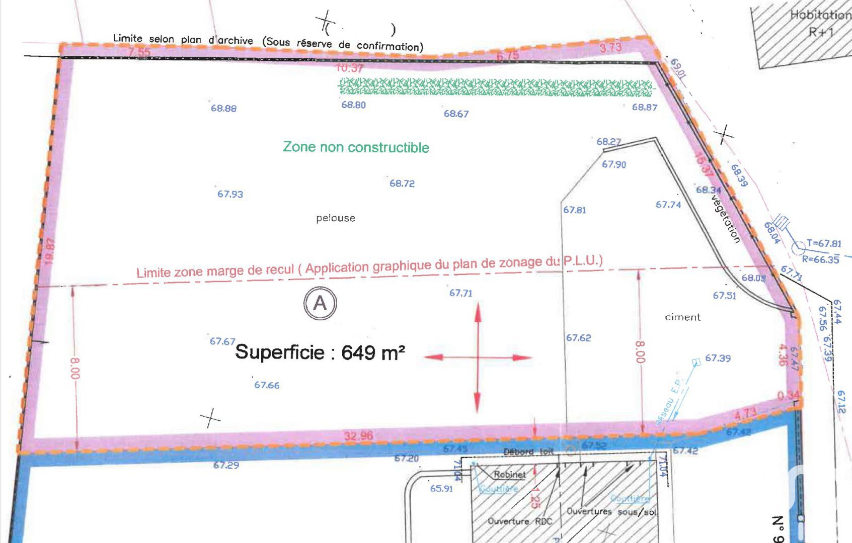 Vente terrain 649 m2