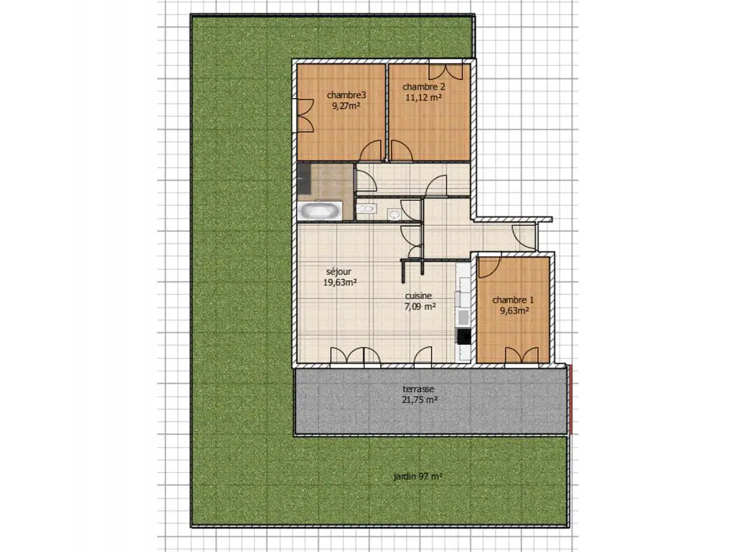 Vente appartement 4 pièces 77 m2
