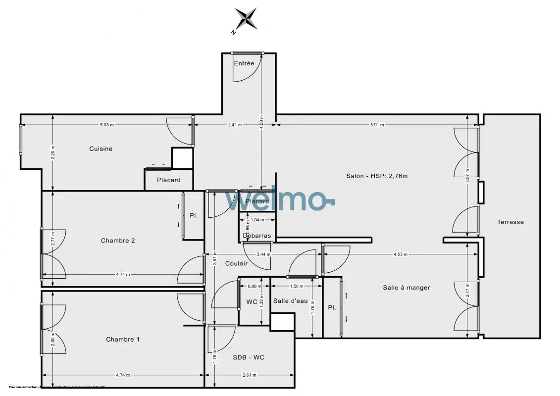 Vente appartement 4 pièces 89 m2