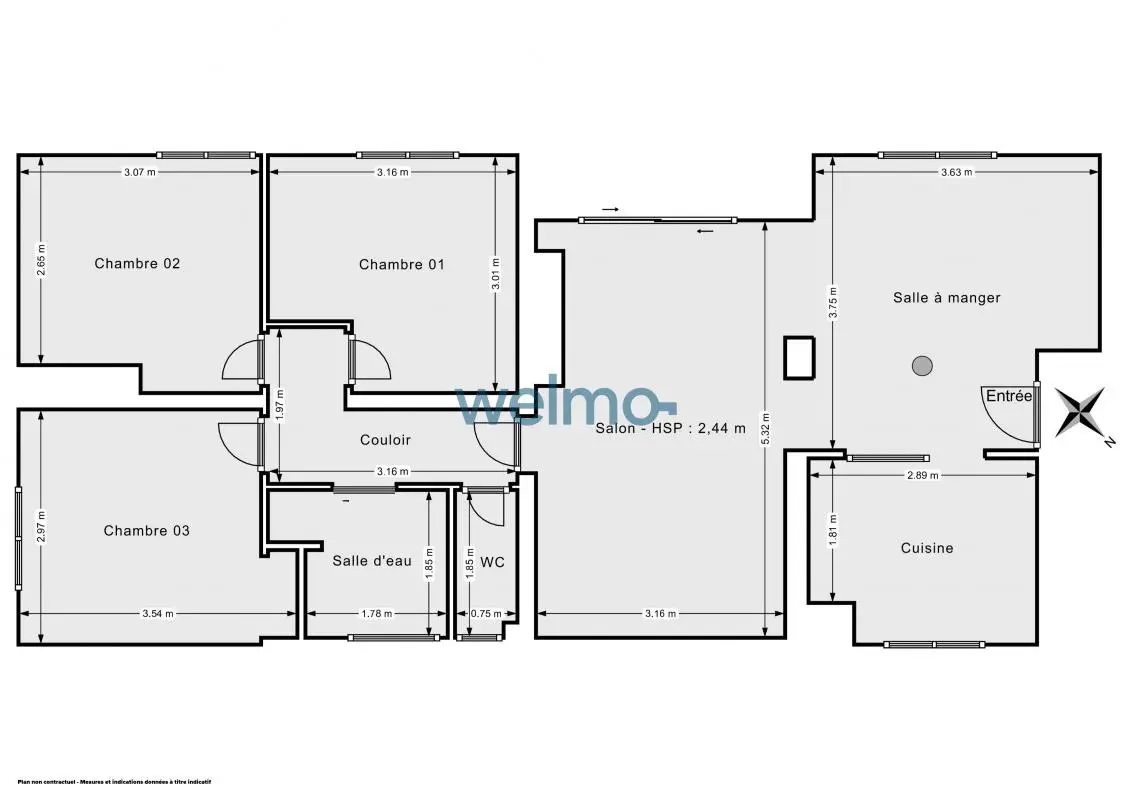 Vente appartement 5 pièces 75 m2