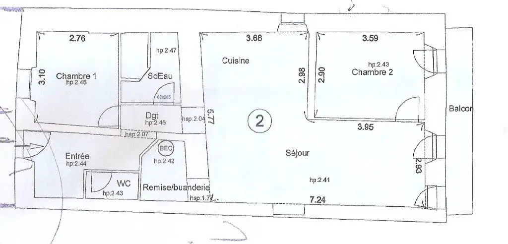 Vente appartement 3 pièces 76 m2