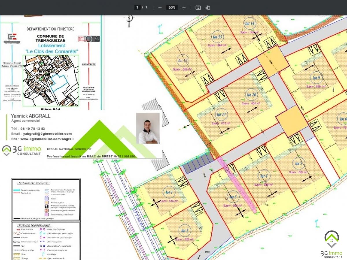 Vente terrain 600 m2