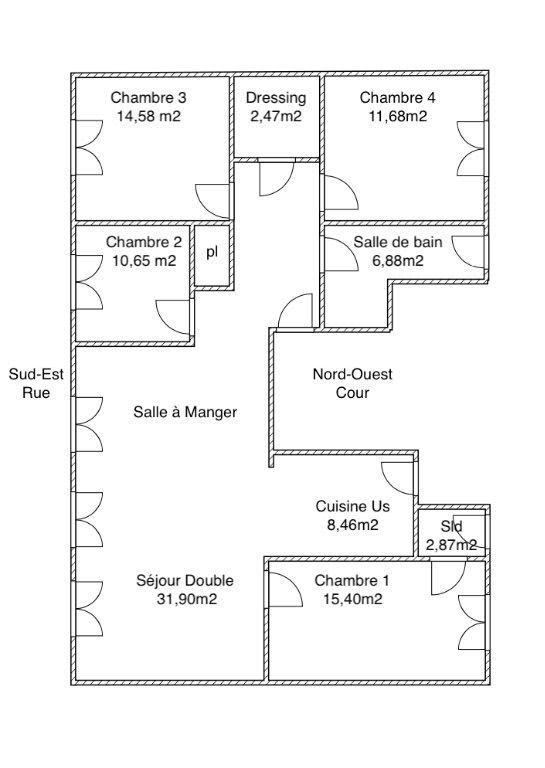 Vente appartement 5 pièces 113,01 m2