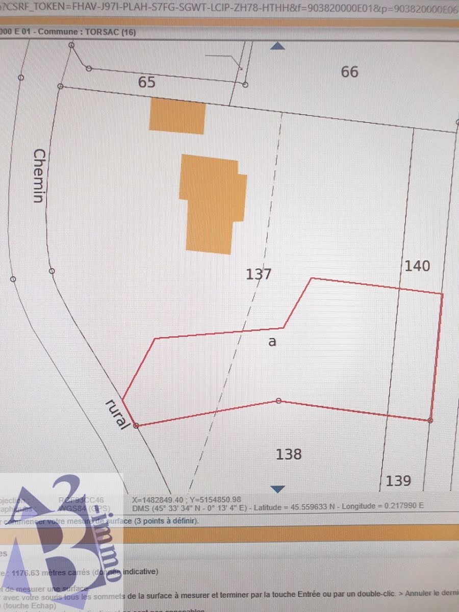 Vente terrain 1 100 m2