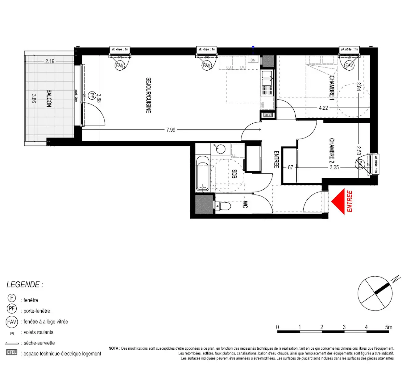 Vente appartement 3 pièces 68,93 m2