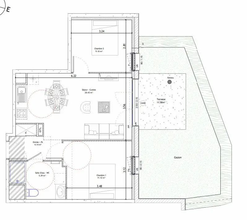 Vente appartement 3 pièces 50,18 m2
