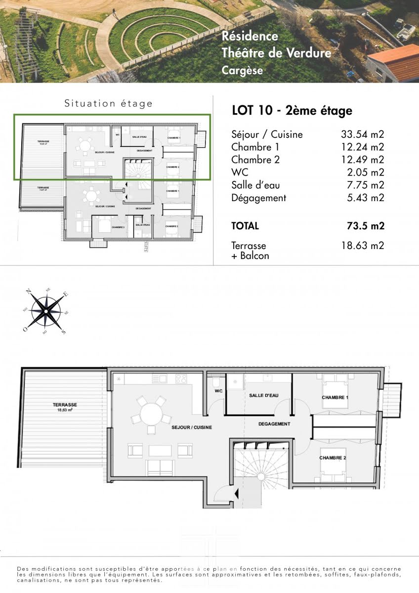 Vente appartement 3 pièces 73,5 m2
