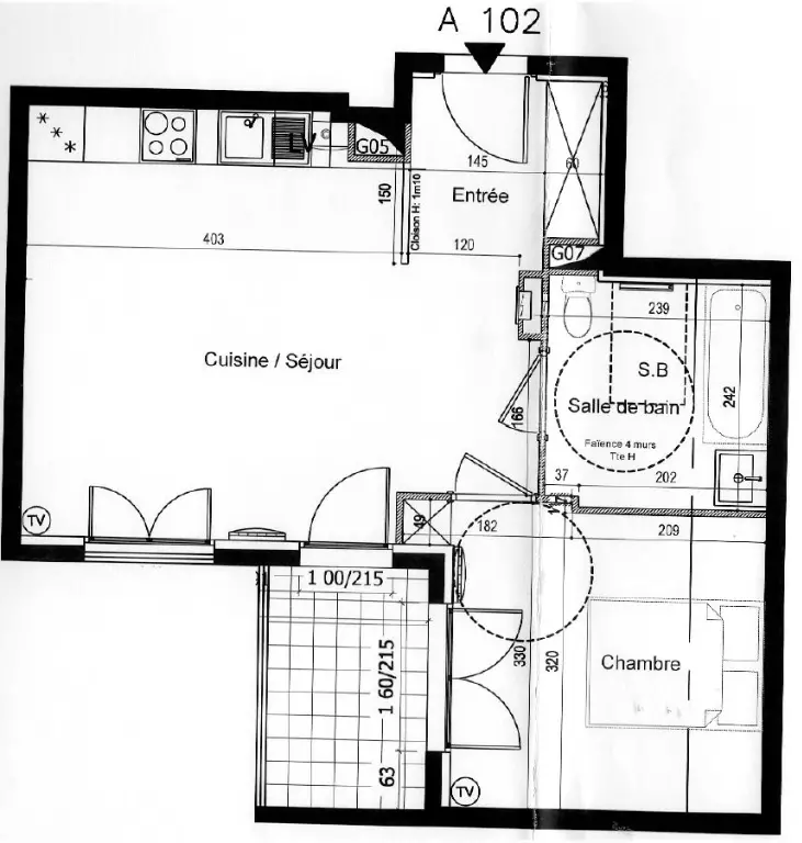 Location appartement 2 pièces 42,62 m2