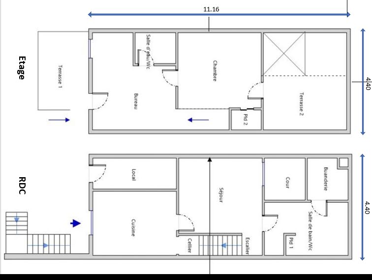 Vente maison 3 pièces 85 m2