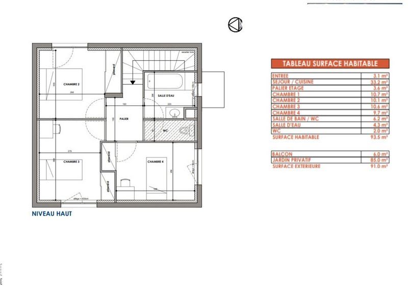 Vente appartement 5 pièces 93 m2