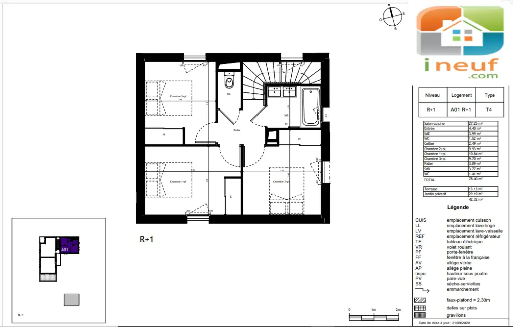 Vente appartement 4 pièces 78,4 m2
