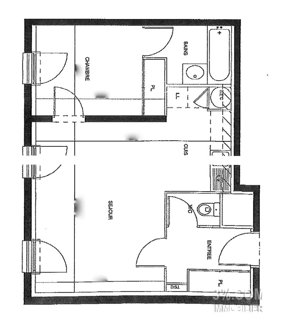 Vente appartement 2 pièces 45,83 m2