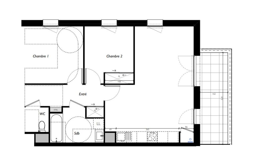 Vente appartement 3 pièces 63,39 m2