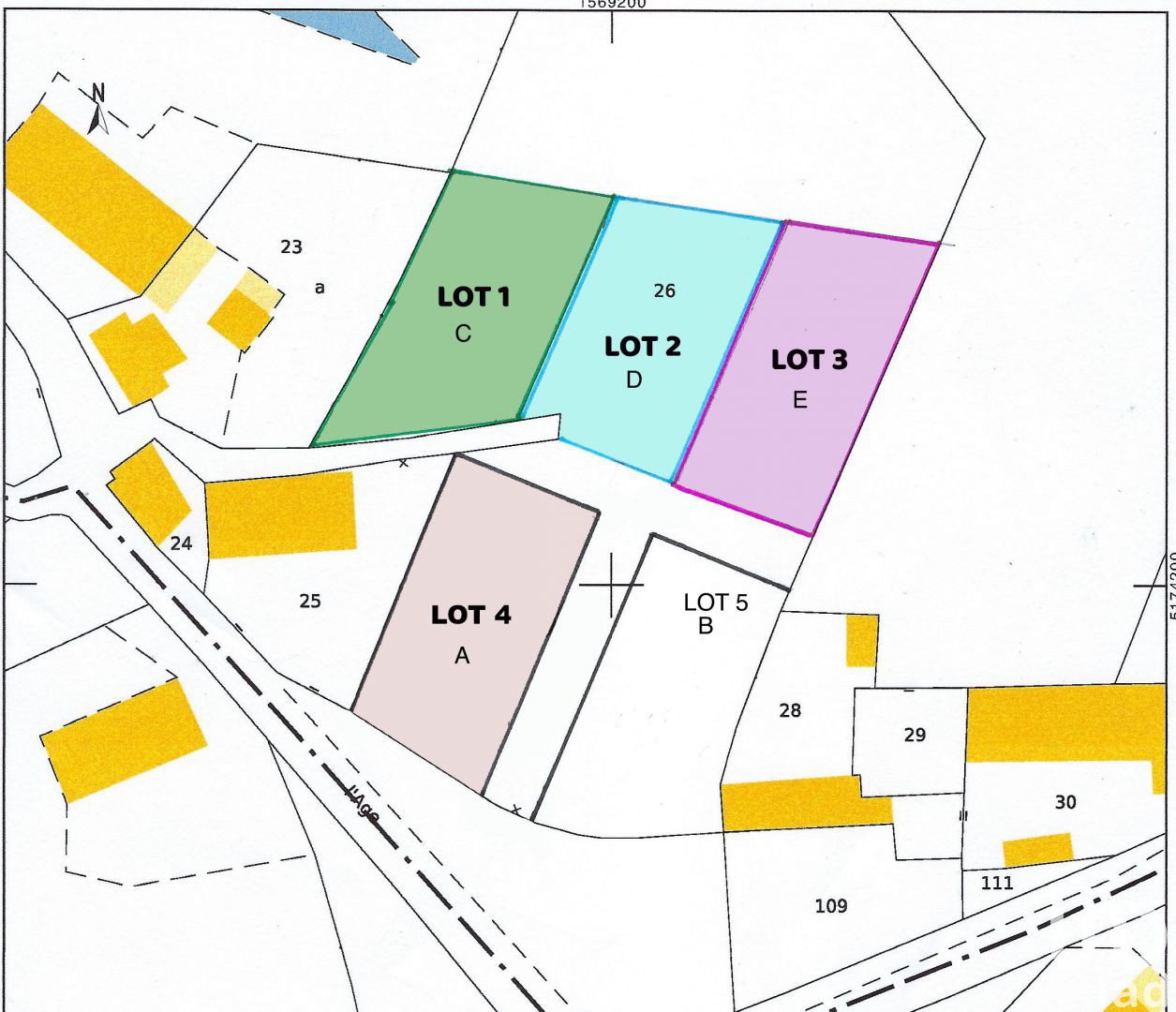 Vente terrain 1 200 m2