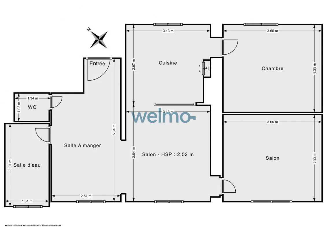 Vente appartement 4 pièces 66 m2