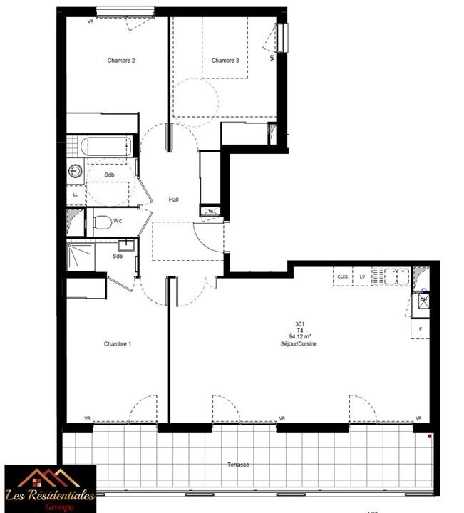 Vente appartement 5 pièces 94 m2