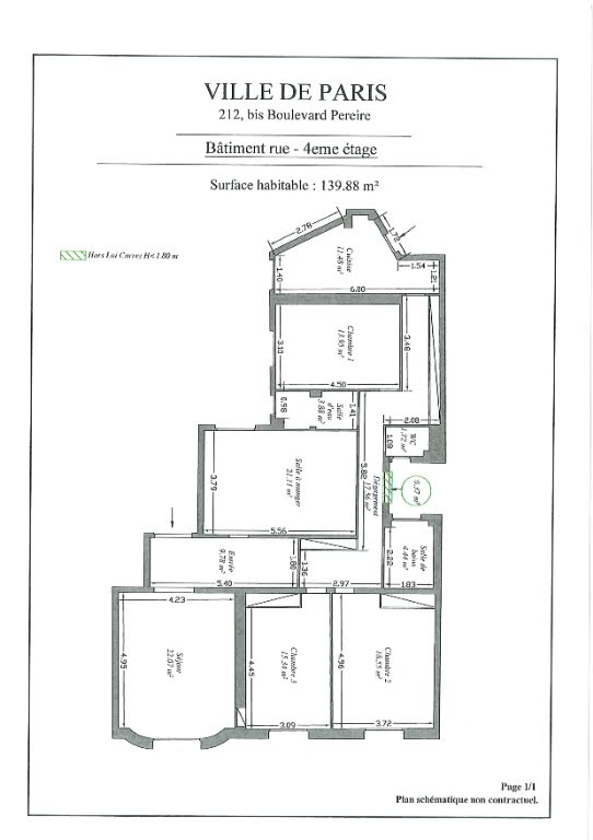 Location appartement 5 pièces 140 m2