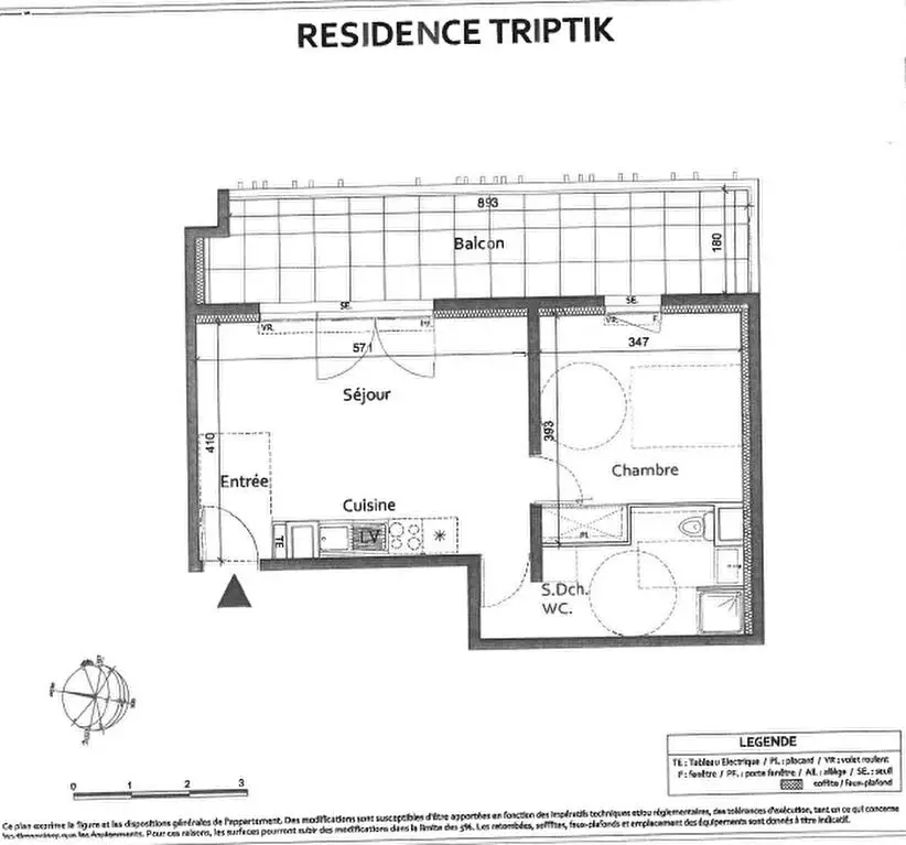 Location appartement 2 pièces 43,26 m2