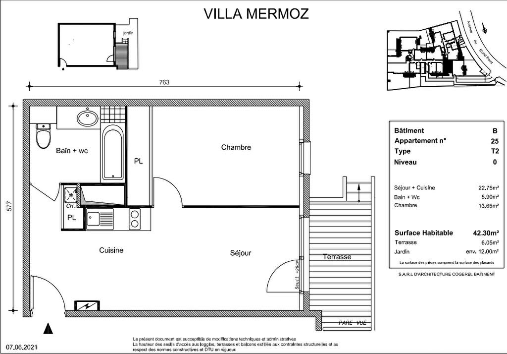 Vente appartement 2 pièces 42,3 m2