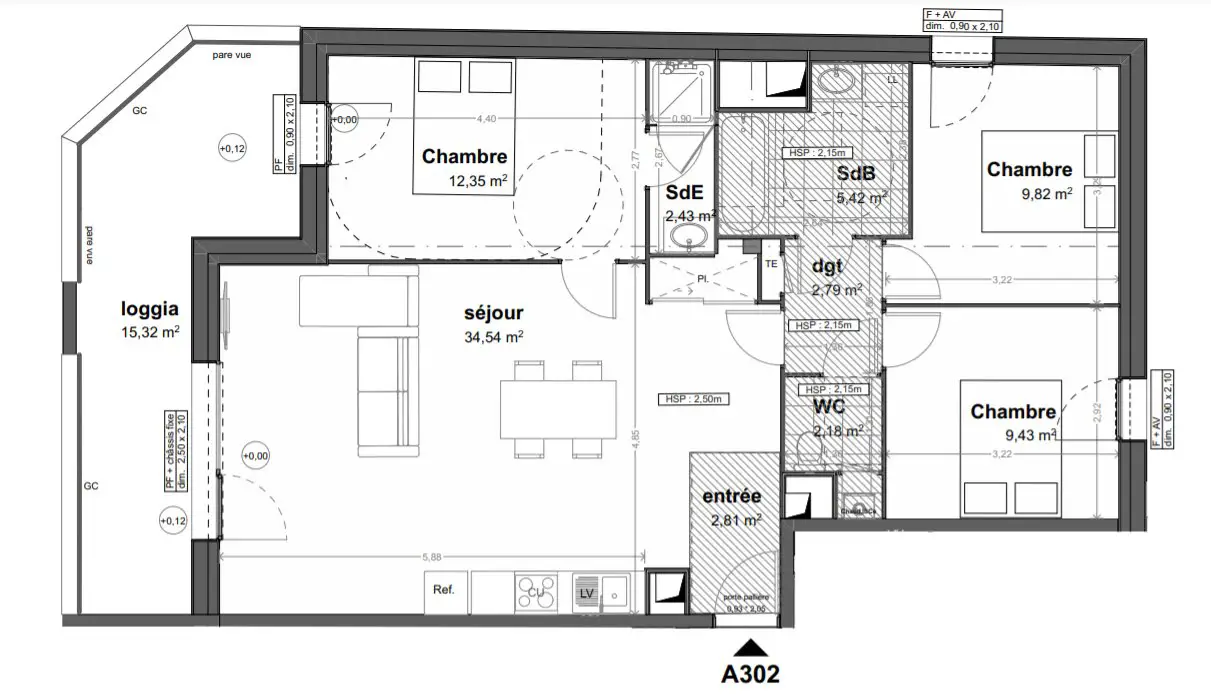 Vente appartement 4 pièces 81,77 m2