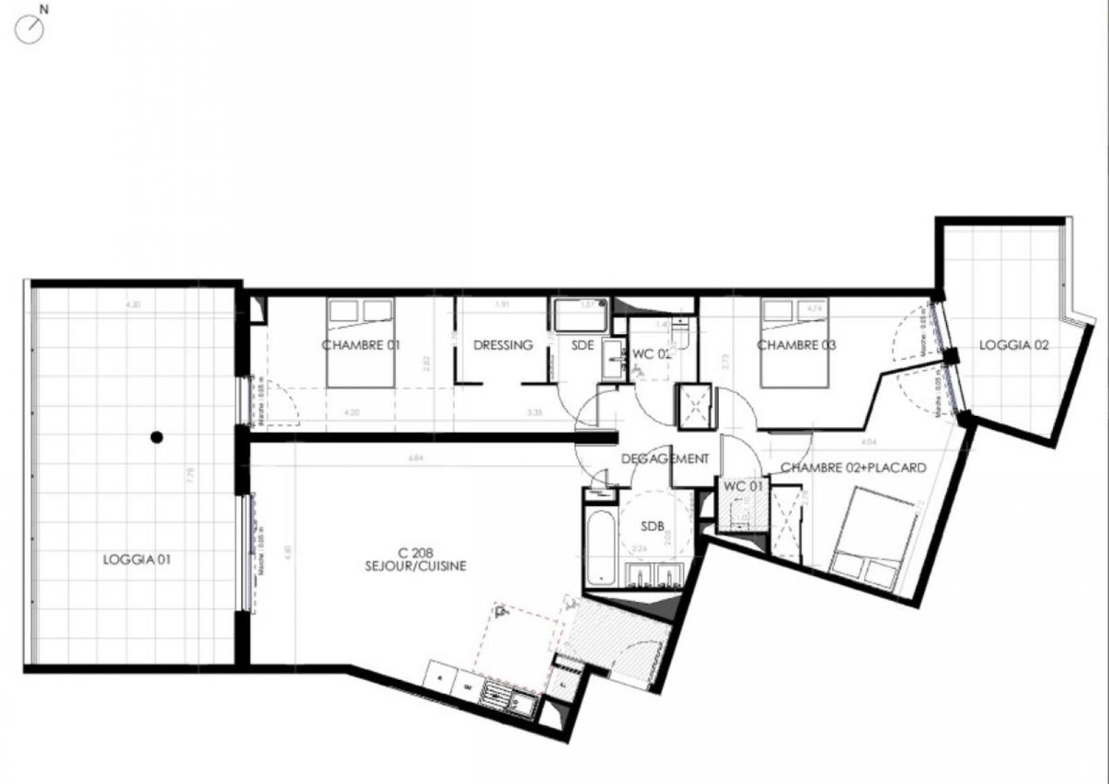 Vente appartement 4 pièces 94,4 m2