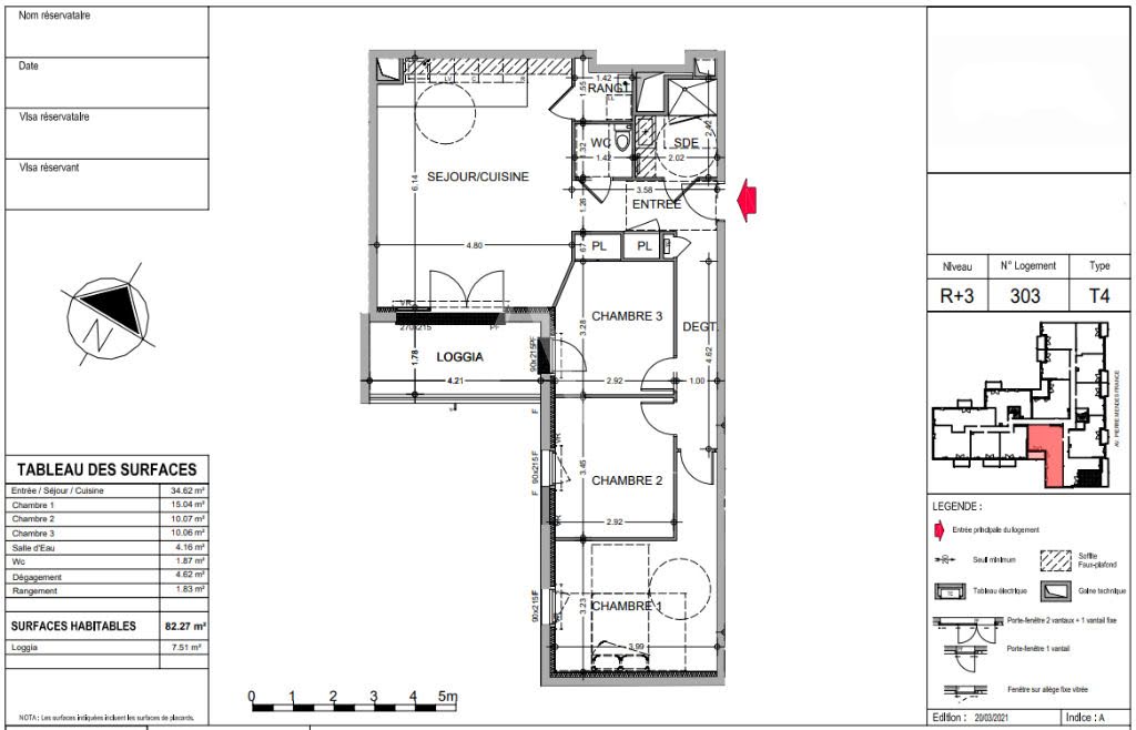 Vente appartement 4 pièces 82,27 m2